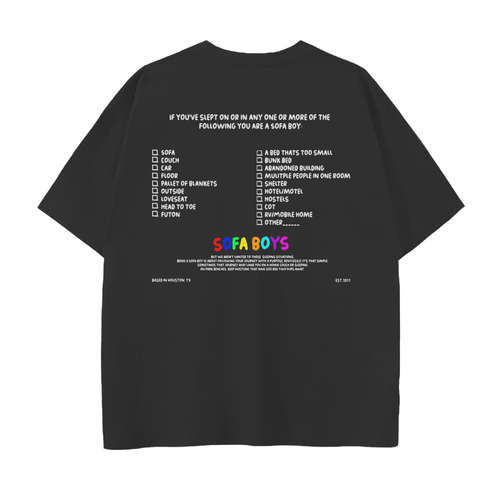 Sofa Boys 'Are You A Sofa Boy?' Black Tee