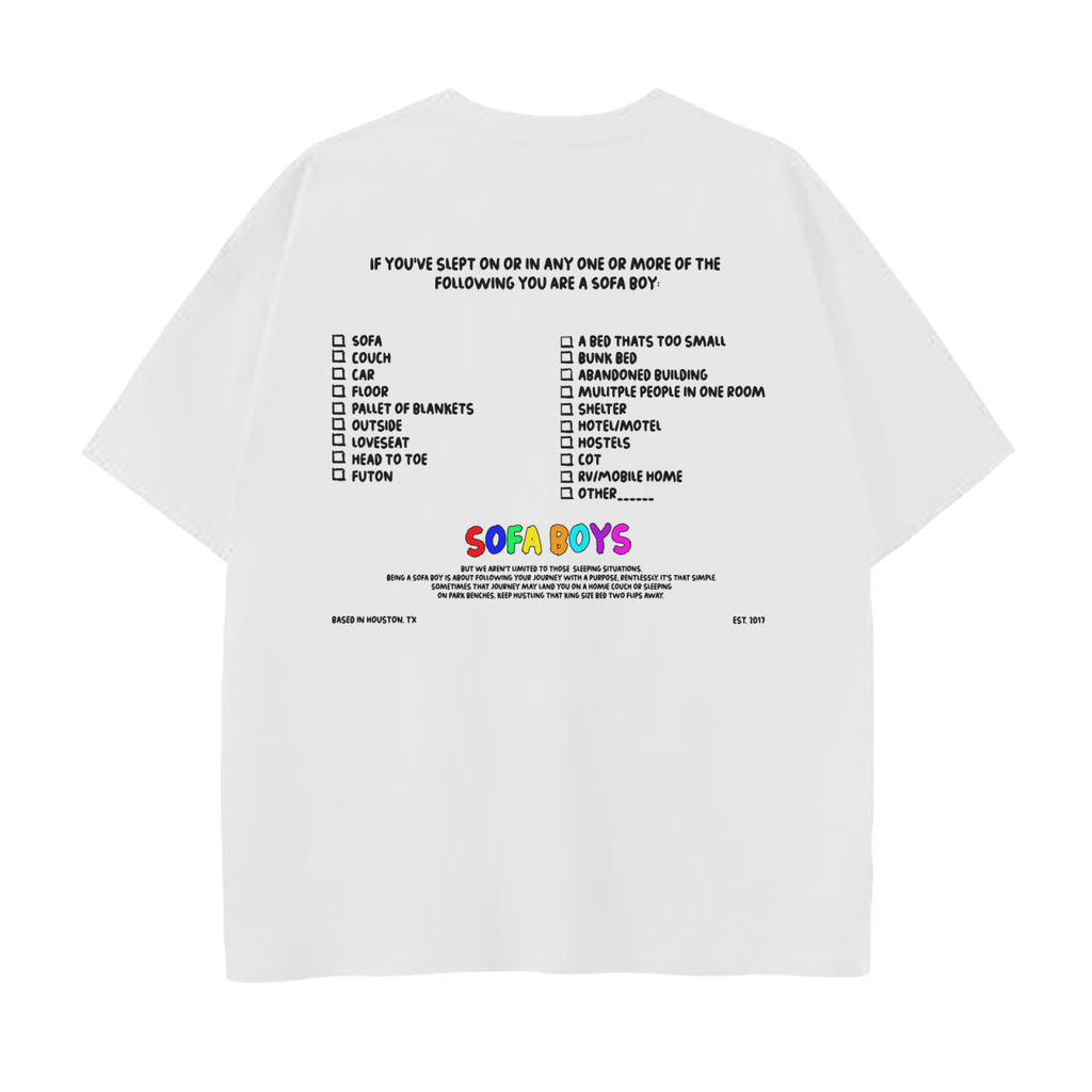 Sofa Boys 'Are You A Sofa Boy?' White Tee