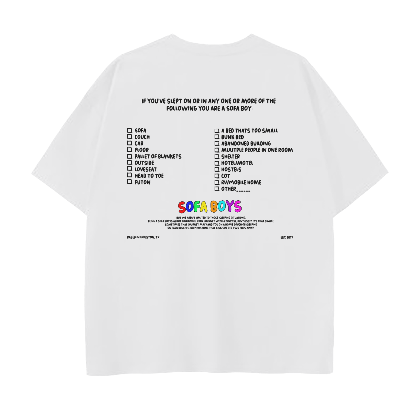 Sofa Boys 'Are You A Sofa Boy?' White Tee