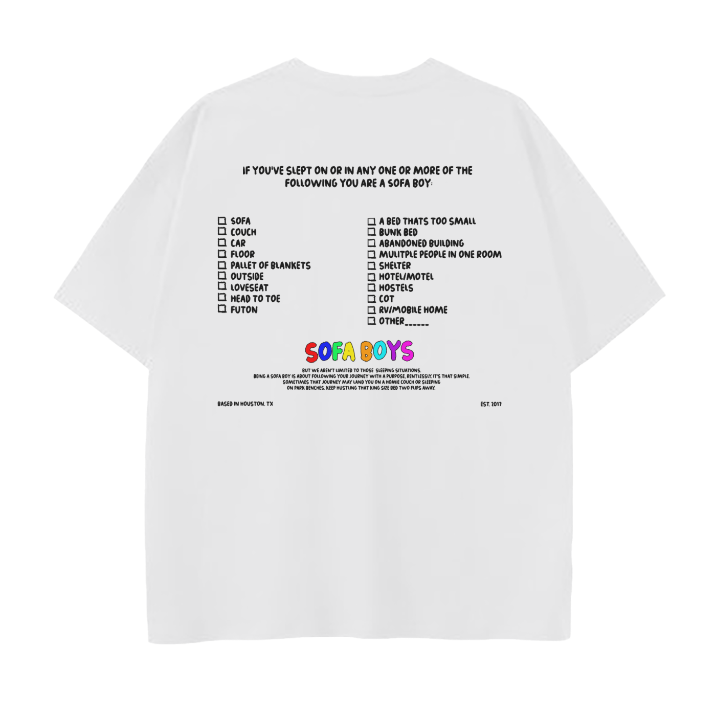 Sofa Boys 'Are You A Sofa Boy?' White Tee