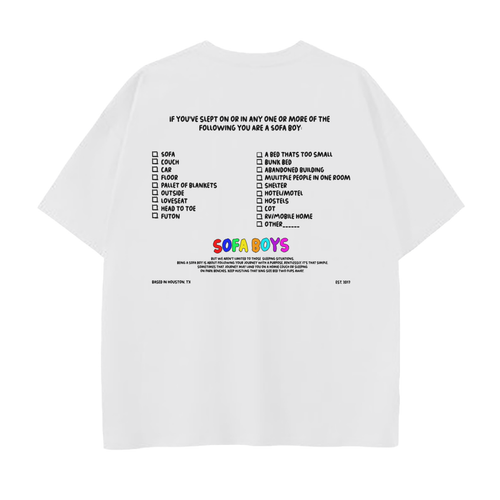 Sofa Boys 'Are You A Sofa Boy?' White Tee